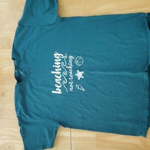 Beaching not teaching t-shirt size large